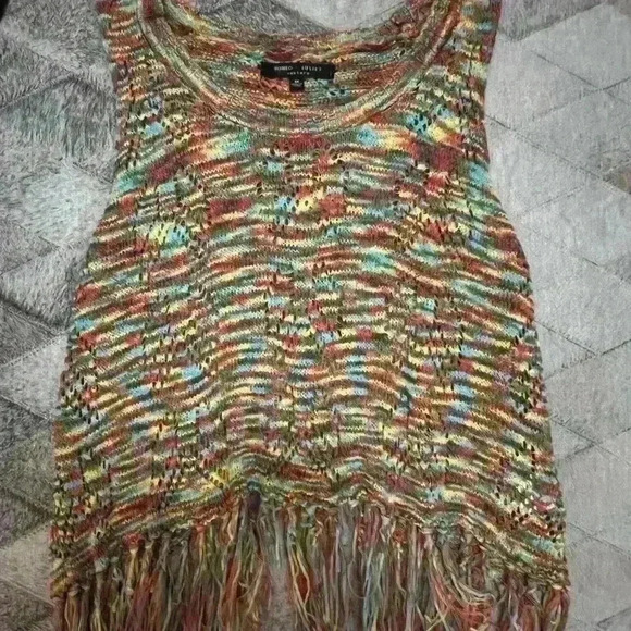 Romeo and Juliet Couture Colorful Boho Fringe Tank - Picture 1 of 11